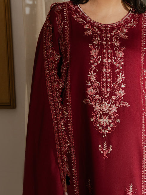 Virsa by Cinq Embroidered Karandi Unstitched 3Pc Suit - MEERA