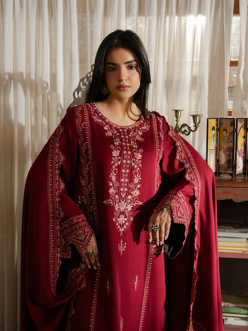 Virsa by Cinq Embroidered Karandi Unstitched 3Pc Suit - MEERA