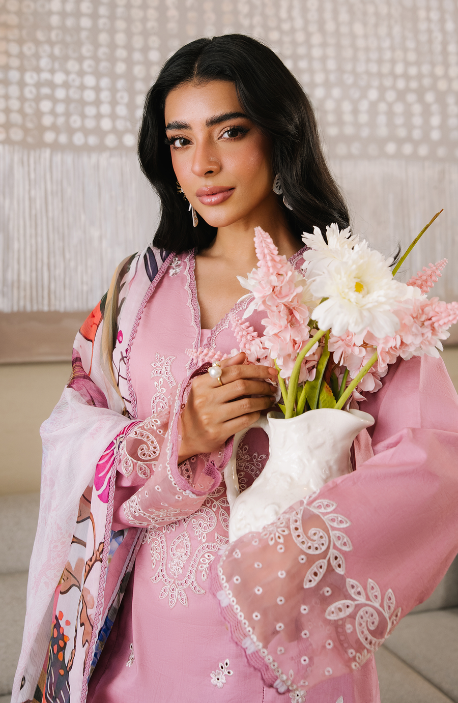 Seran Afsanah Embroidered Lawn Unstitched 3Pc Suit D-05 MEHAR