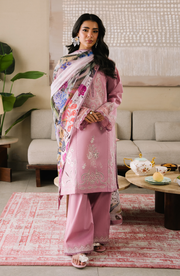 Seran Afsanah Embroidered Lawn Unstitched 3Pc Suit D-05 MEHAR