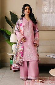 Seran Afsanah Embroidered Lawn Unstitched 3Pc Suit D-05 MEHAR