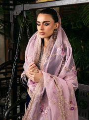 Zainab Chottani Embroidered Velvet Unstitched 3Pc Suit - Meher