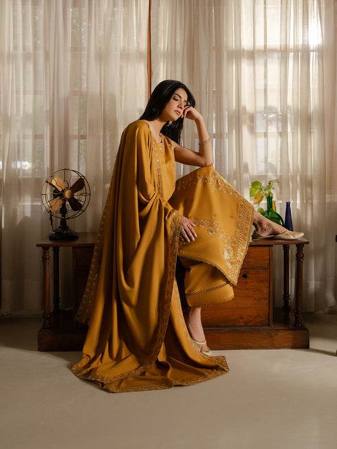 Virsa by Cinq Embroidered Karandi Unstitched 3Pc Suit - MEHER