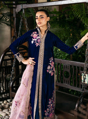 Zainab Chottani Embroidered Velvet Unstitched 3Pc Suit - Meher