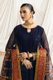 Alizeh Fashion Aqs-e-Dast Unstitched 3Pc Chiffon Suit D-01 Mehlika C