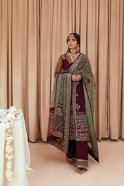 FARASHA Tabeer Embroidered Net Unstitched 3 Piece Suit - 05 Mehnaz