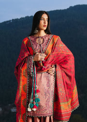 Hussain Rehar Embroidered Khaddar Unstitched 3Pc Suit - Mehr