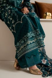 Aghaaz by Azzal Embroidered Lawn Unstitched 3Pc Suit - Mehr