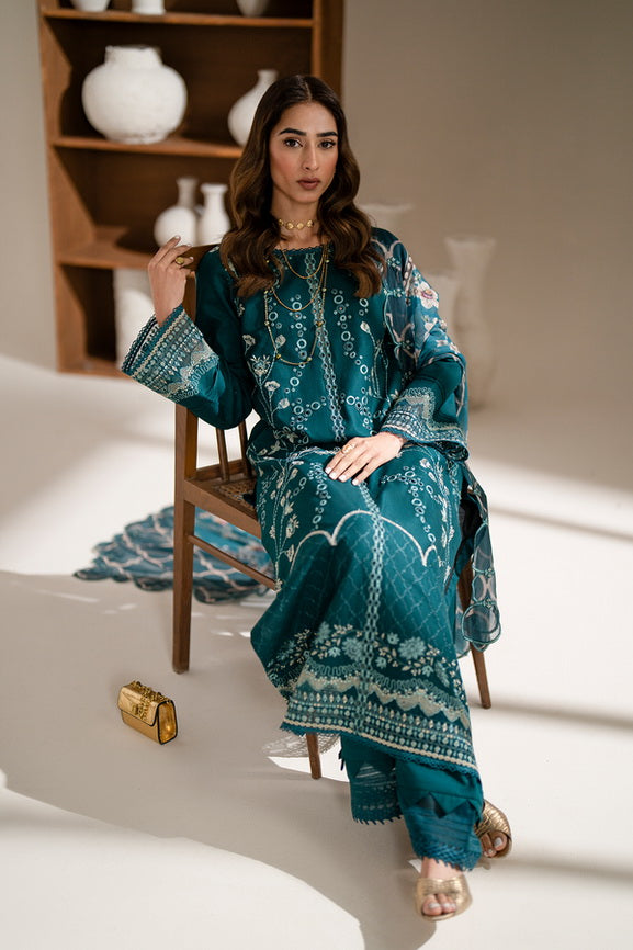 Aghaaz by Azzal Embroidered Lawn Unstitched 3Pc Suit - Mehr