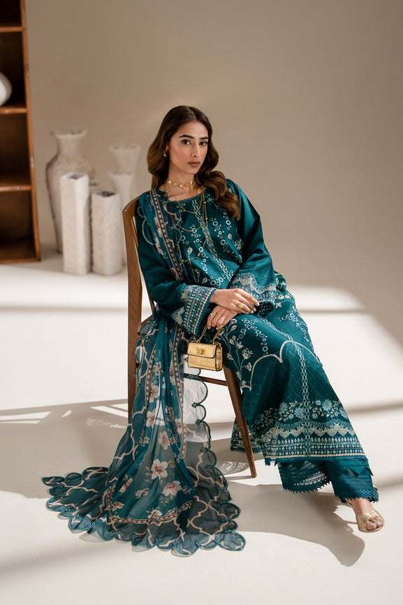 Aghaaz by Azzal Embroidered Lawn Unstitched 3Pc Suit - Mehr
