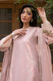 Seran Lamhay Embroidered Lawn Unstitched 3Pc Suit D-05 MEHRIN