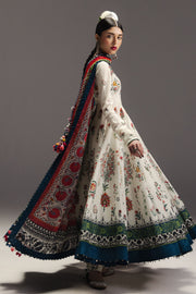 Zara Shahjahan Anarkali Embroidered Lawn Unstitched 3Pc Suit D-10 MEHRUBA