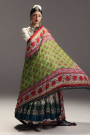 Zara Shahjahan Anarkali Embroidered Lawn Unstitched 3Pc Suit D-10 MEHRUBA
