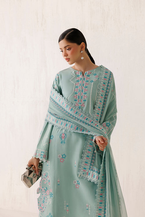 Farasha Veira Embroidered Raw Silk Unstitched 3Pc Suit D-10 Meliora