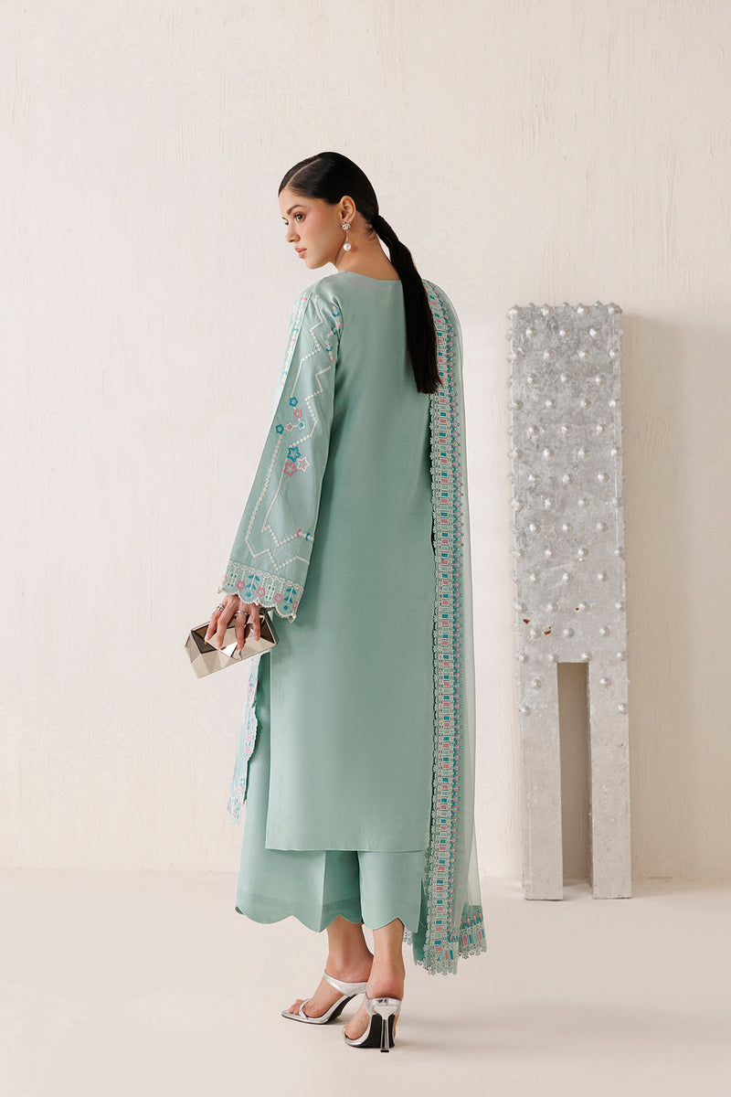 Farasha Veira Embroidered Raw Silk Unstitched 3Pc Suit D-10 Meliora