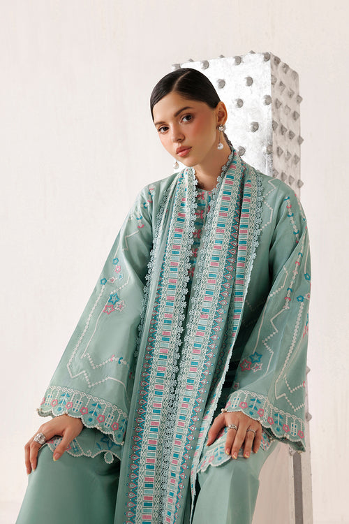 Farasha Veira Embroidered Raw Silk Unstitched 3Pc Suit D-10 Meliora
