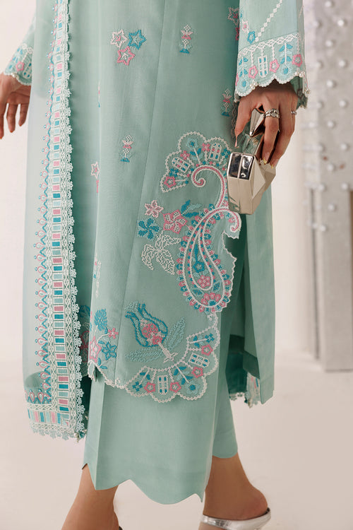 Farasha Veira Embroidered Raw Silk Unstitched 3Pc Suit D-10 Meliora
