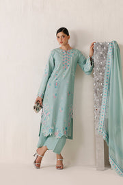 Farasha Veira Embroidered Raw Silk Unstitched 3Pc Suit D-10 Meliora