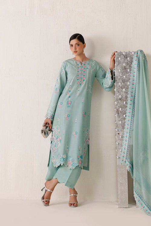 Farasha Veira Embroidered Raw Silk Unstitched 3Pc Suit D-10 Meliora