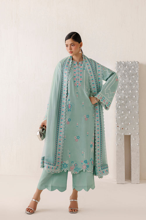 Farasha Veira Embroidered Raw Silk Unstitched 3Pc Suit D-10 Meliora