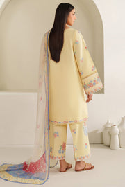 Farasha Summer Weaves Embroidered Lawn Unstitched 3Pc Suit - Mellow Canvas