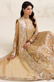 Farasha Embroidered Luxury Chiffon Unstitched 3Pc Suit - Mellow Dream