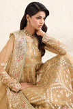 Farasha Embroidered Luxury Chiffon Unstitched 3Pc Suit - Mellow Dream