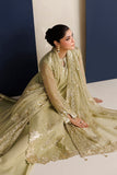 Farasha Luxury Formal Embroidered Chiffon Unstitched 3Pc Suit - Mellow Gold