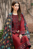 Farasha Embroidered Khaddar Unstitched 3Pc Suit - Melody