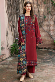 Farasha Embroidered Khaddar Unstitched 3Pc Suit - Melody