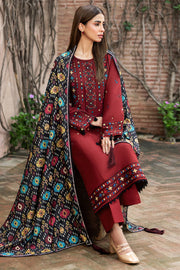 Farasha Embroidered Khaddar Unstitched 3Pc Suit - Melody