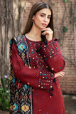 Farasha Embroidered Khaddar Unstitched 3Pc Suit - Melody