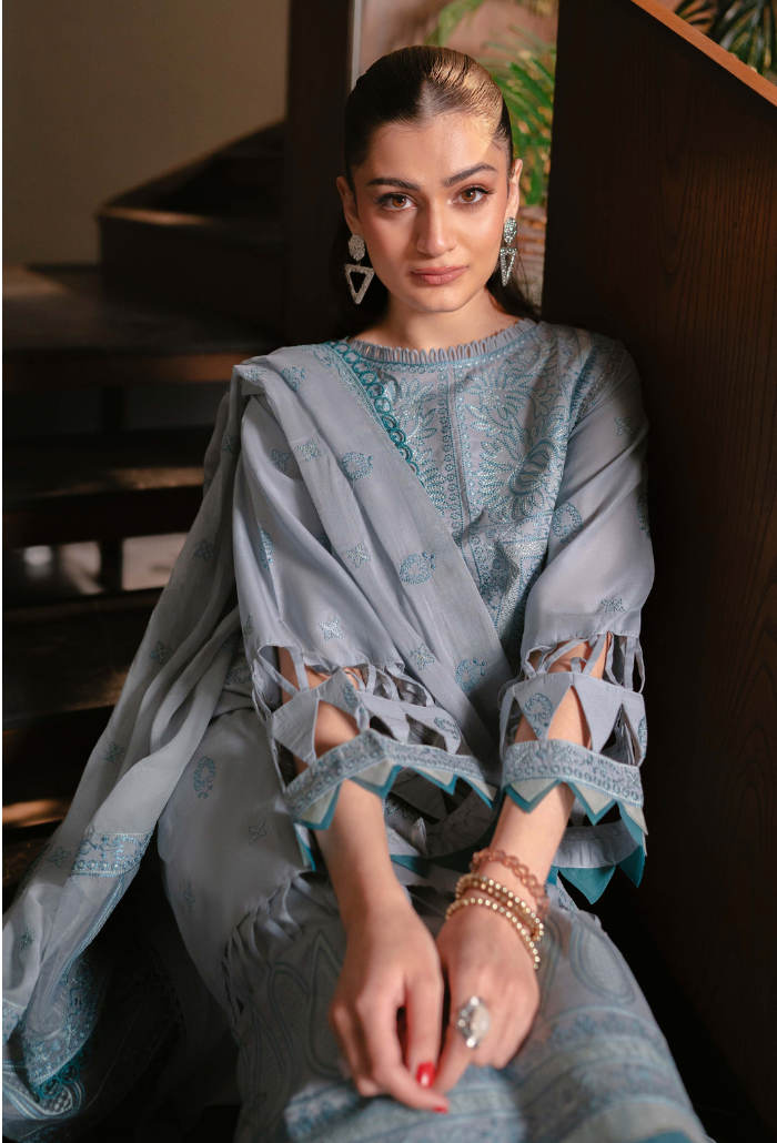 Meraki by Humdum Embroidered Lawn Unstitched 3Pc Suit D-05