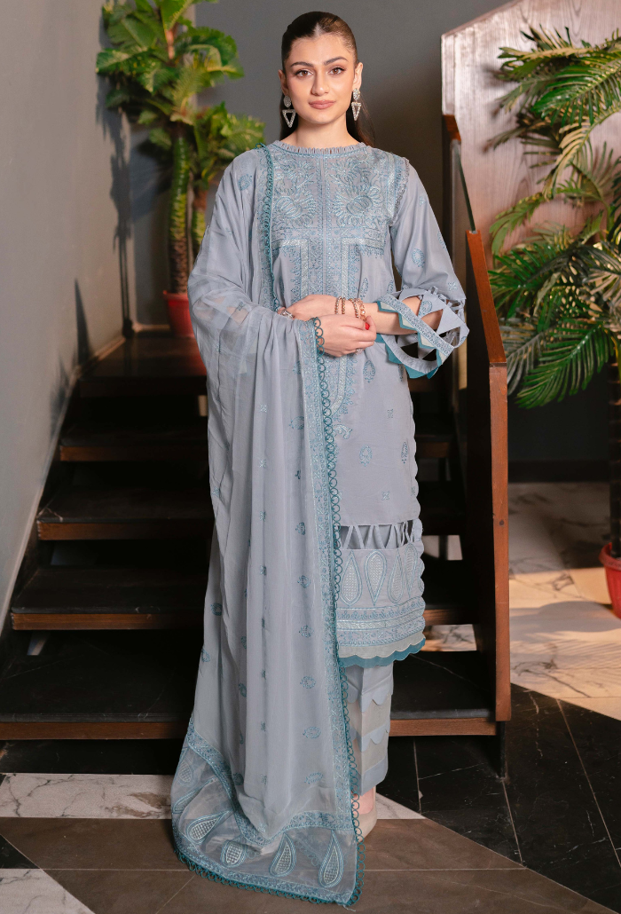 Meraki by Humdum Embroidered Lawn Unstitched 3Pc Suit D-05