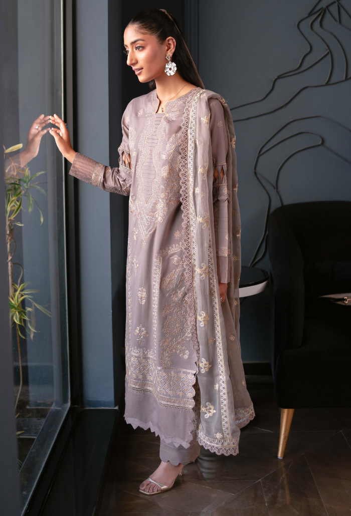 Meraki by Humdum Embroidered Lawn Unstitched 3Pc Suit D-07