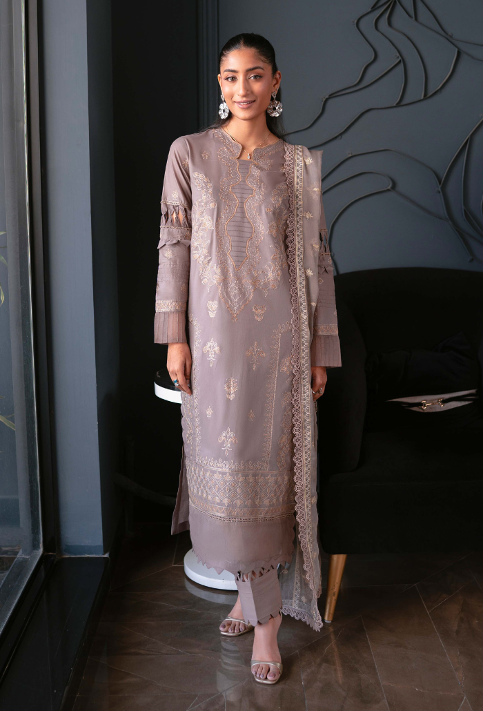 Meraki by Humdum Embroidered Lawn Unstitched 3Pc Suit D-07