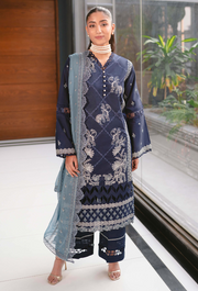 Meraki by Humdum Embroidered Lawn Unstitched 3Pc Suit D-08