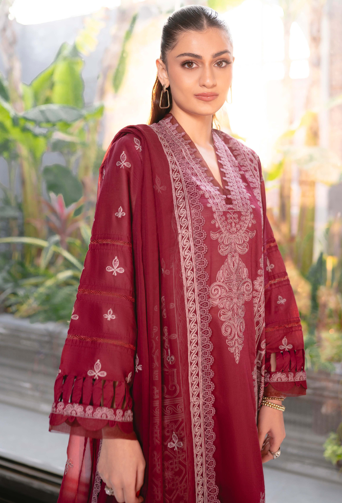 Meraki by Humdum Embroidered Lawn Unstitched 3Pc Suit D-09