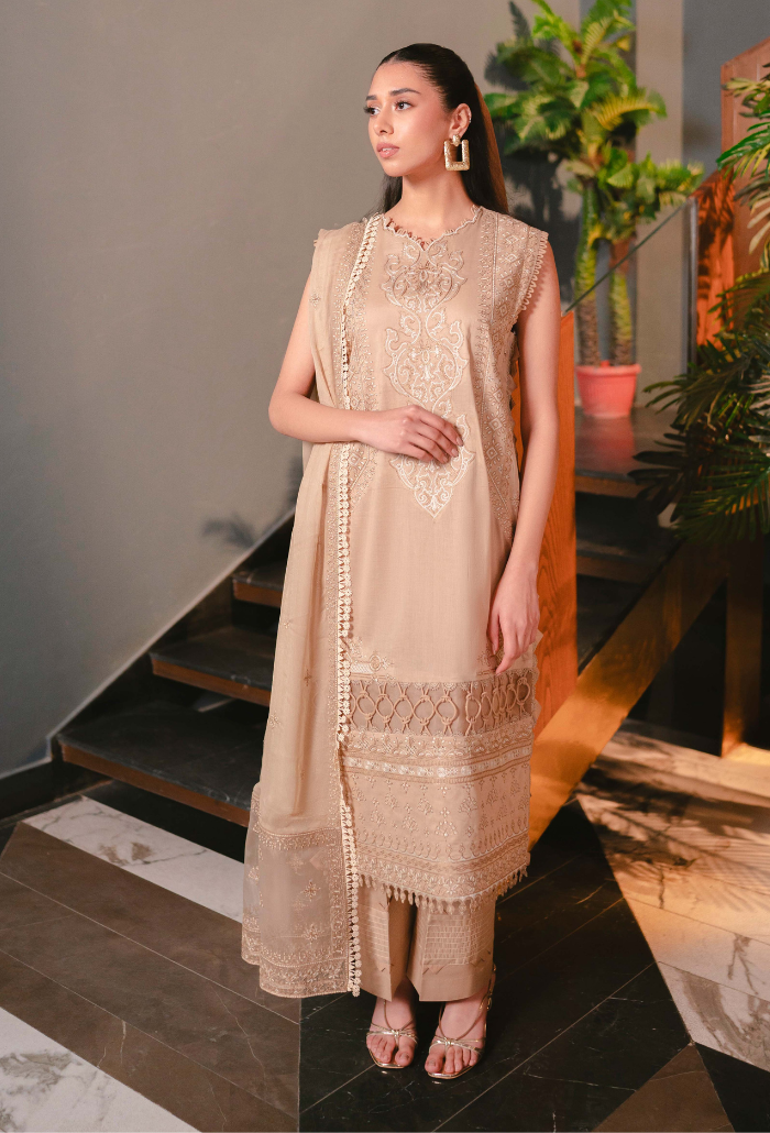 Meraki by Humdum Embroidered Lawn Unstitched 3Pc Suit D-10