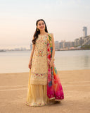 Faiza Saqlain AYA Embroidered Luxury Lawn Unstitched 3Pc Suit - MERJEM