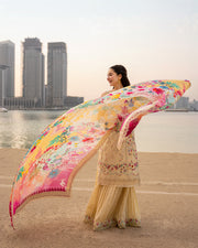 Faiza Saqlain AYA Embroidered Luxury Lawn Unstitched 3Pc Suit - MERJEM