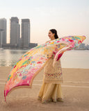 Faiza Saqlain AYA Embroidered Luxury Lawn Unstitched 3Pc Suit - MERJEM