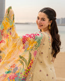 Faiza Saqlain AYA Embroidered Luxury Lawn Unstitched 3Pc Suit - MERJEM