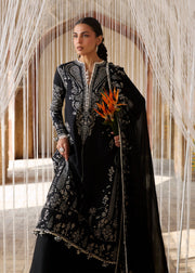 Hussain Rehar ZAN Unstitched Embroidered Lawn 3Pc Suit - Meshki