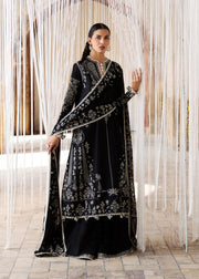 Hussain Rehar ZAN Unstitched Embroidered Lawn 3Pc Suit - Meshki