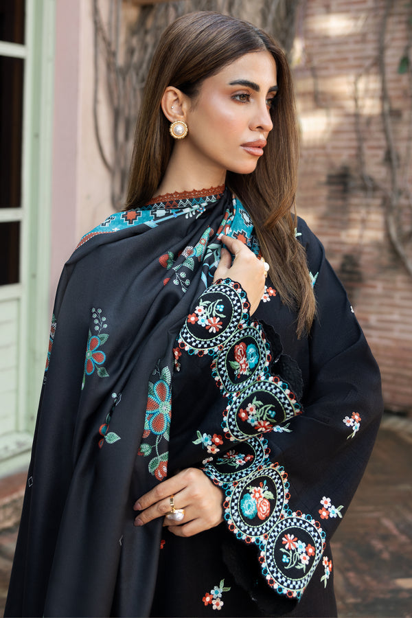 Farasha Embroidered Khaddar Unstitched 3Pc Suit - Midaura