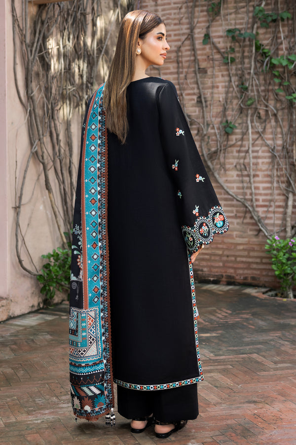 Farasha Embroidered Khaddar Unstitched 3Pc Suit - Midaura