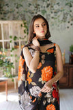 Feathers Premium Printed Lawn Unstitched 3Pc Suit Midnight-FT394