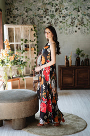 Feathers Premium Printed Lawn Unstitched 3Pc Suit Midnight-FT394