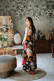 Feathers Premium Printed Lawn Unstitched 3Pc Suit Midnight-FT394